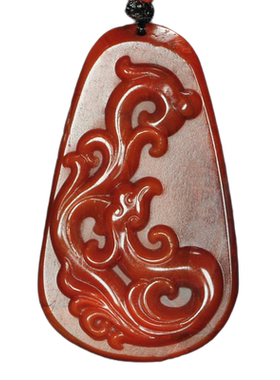 蝶逸男女款南红玛瑙原石雕刻