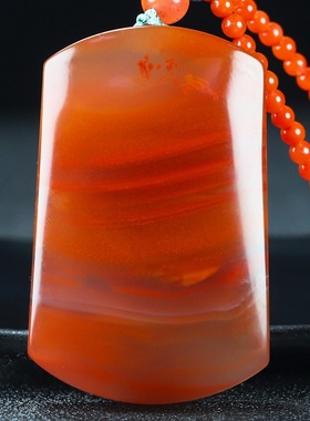 蝶逸凉山原石平安挂件南红玛瑙