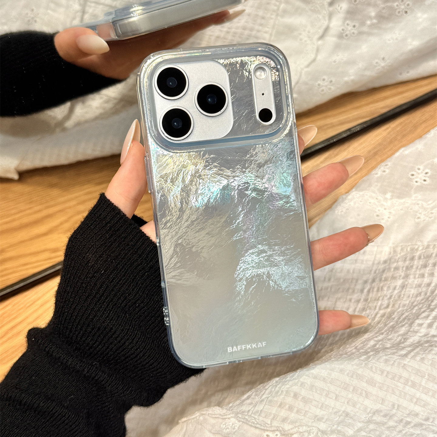 高级感镭射晕染银蓝冰川纹适用于iphone17promax苹果14手机壳15新款16pro女13少女心17pm双层硅胶防摔保护套,3C数码配件,手机保护套/壳,淘宝优惠券,粉丝福利购,淘宝优惠卷