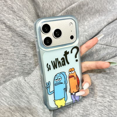 半透双层可爱SO What比耶小丑鱼适用于iphone17promax苹果17手机壳15新款16pro女17pm硅胶创意个性防摔保护套