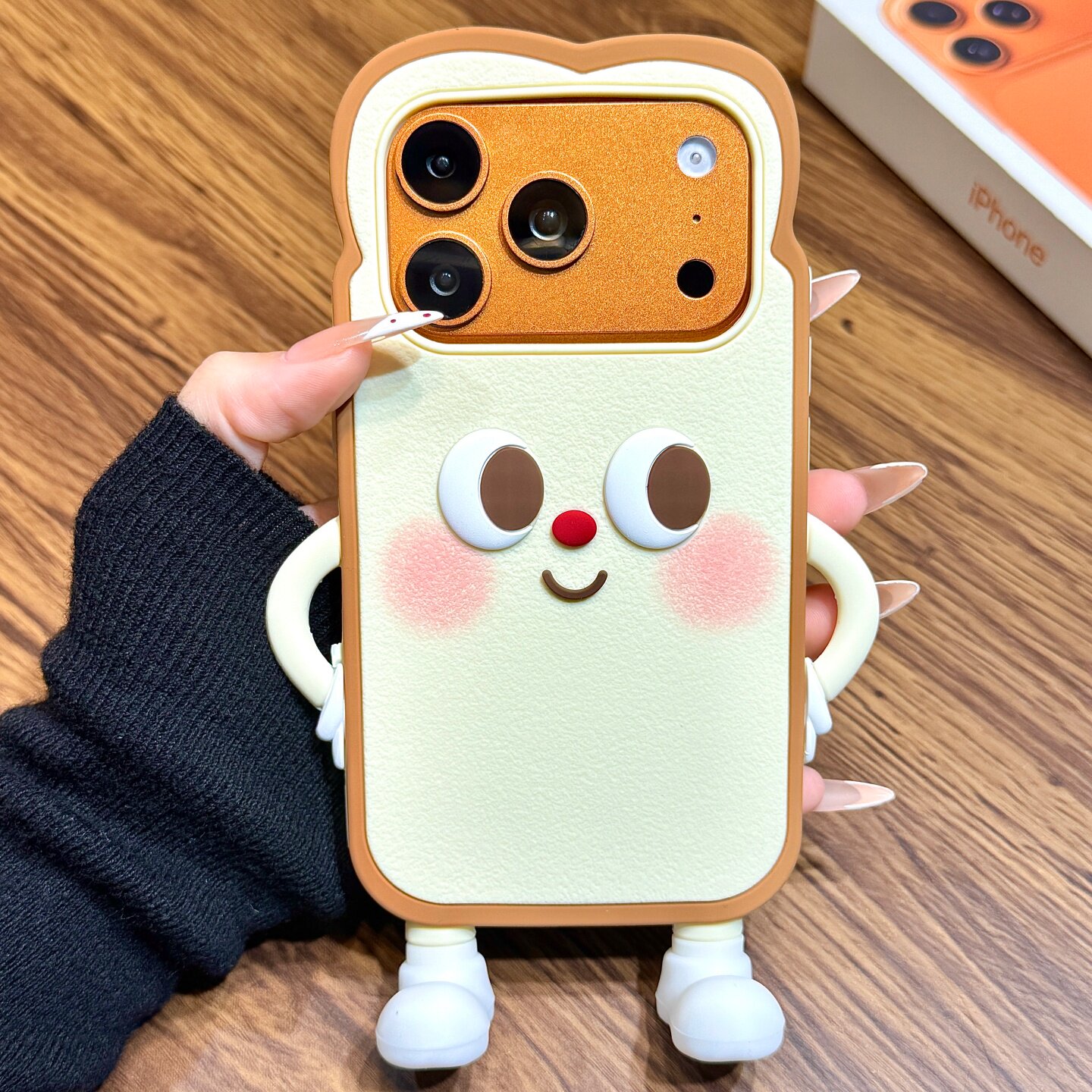 可站立小脚软萌可爱立体叉腰吐司公仔适用于iphone17prom