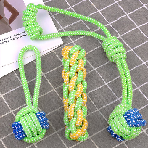 狗狗绳结耐咬磨牙互动拔河玩具