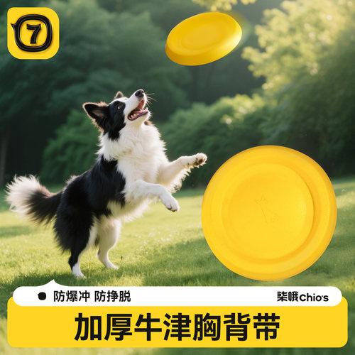 柒哦宠物狗训练专用软飞盘