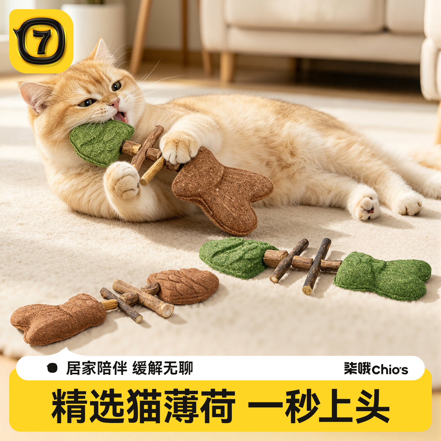 猫咪玩具鱼骨头木天蓼薄荷棒磨牙图片