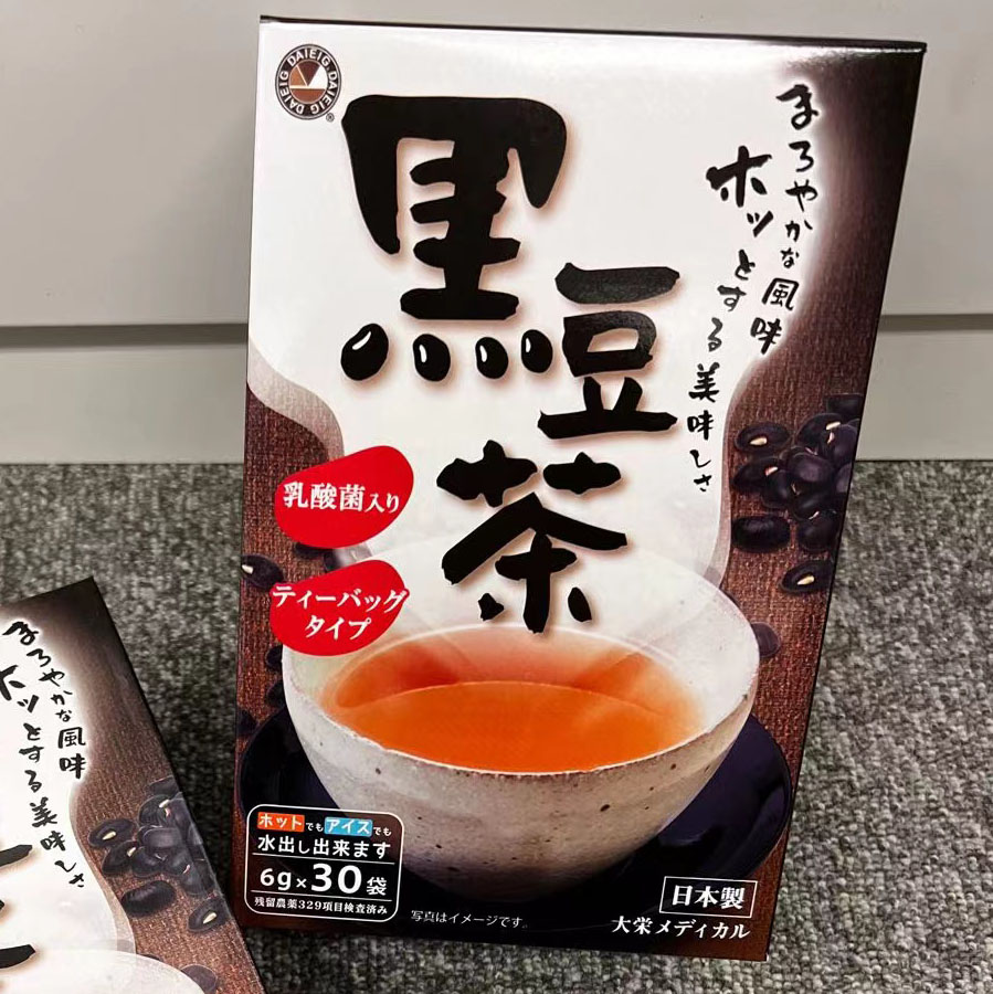 日本进口大荣黑豆茶添加乳酸菌6gx30袋