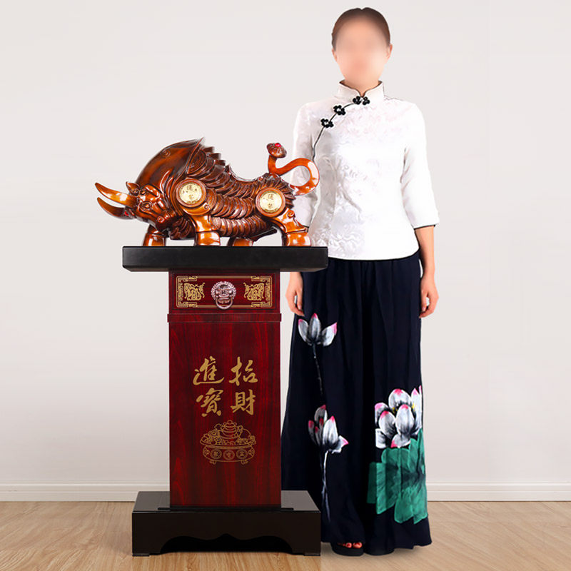 牛摆件落地大型工艺品办公室公司饭店开业周年庆礼品树脂牛市长虹
