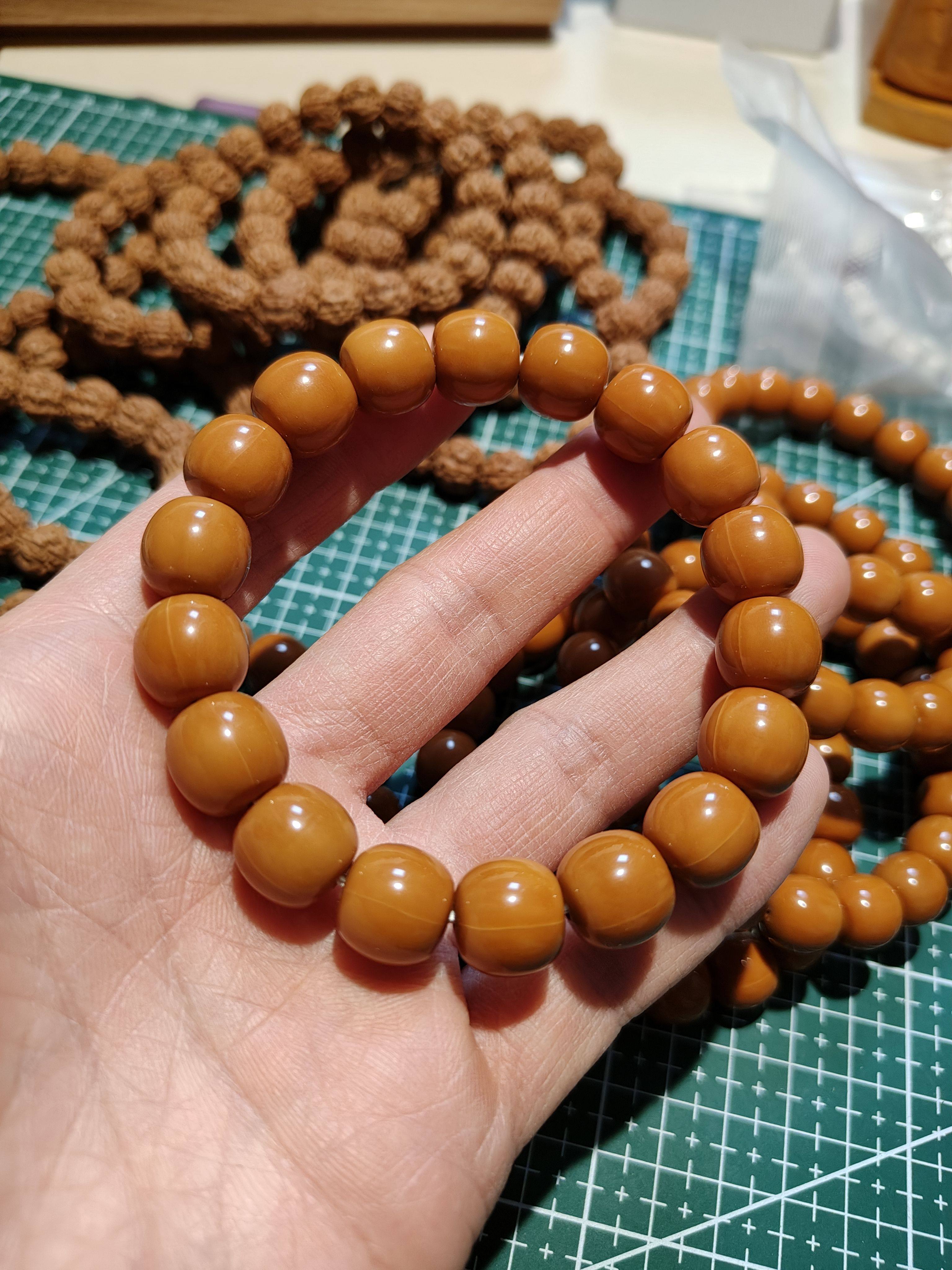 猴头核桃光珠手串镜面高抛文玩手串