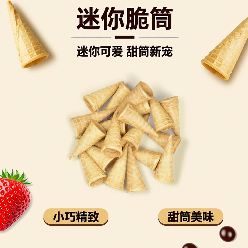 迷你冰淇淋脆皮蛋筒312只小甜筒