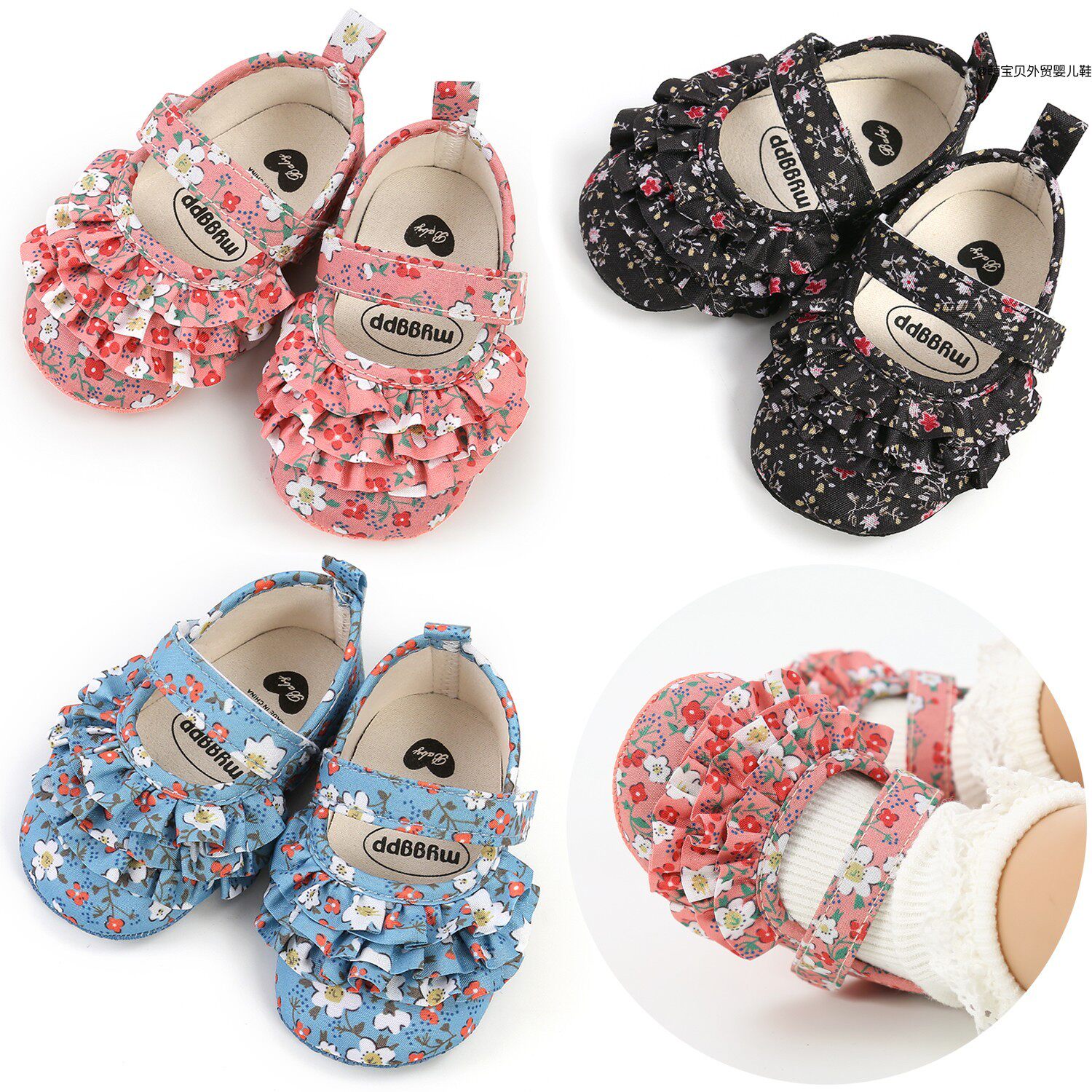 春季学步鞋软底百天周岁公主鞋女