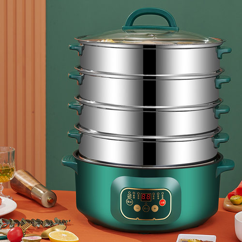 Electric steamer 32CM large capacity stainless steel steamer