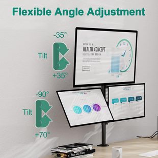 screen installation monitor desktop sta stand Three