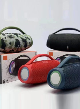 Wireless Bluetooth speaker, Little God of War LED handheld o