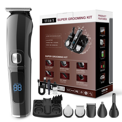 Electric hair clipper set, body hair shaver, digital display