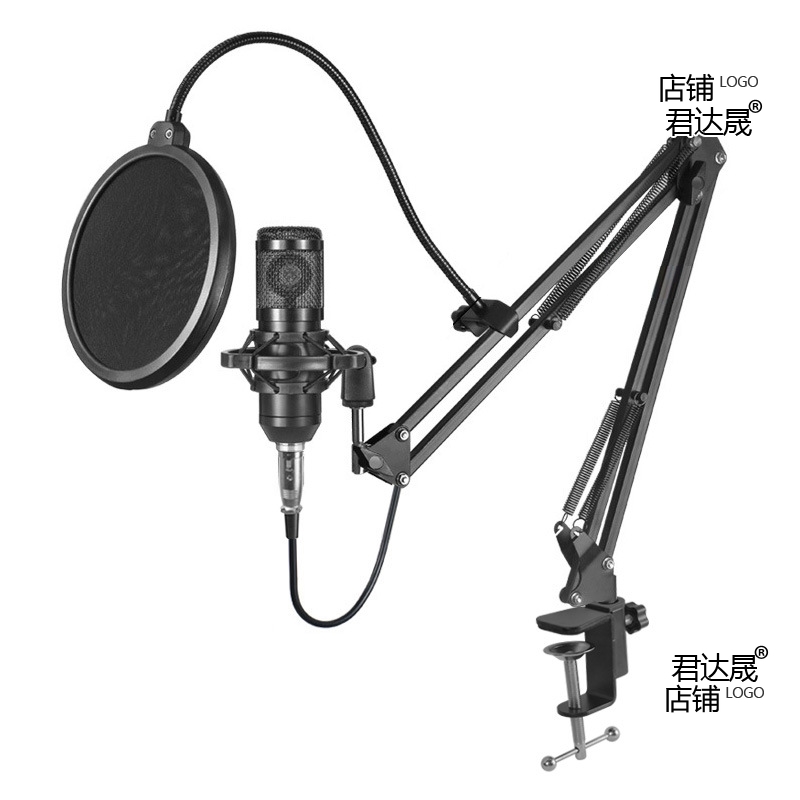 English bm MIC live sound card set boom microphone recording