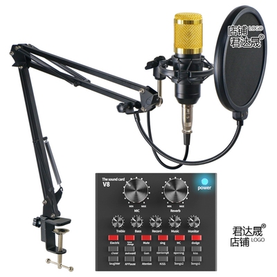 English microphone recording bm MIC live sound card set boom