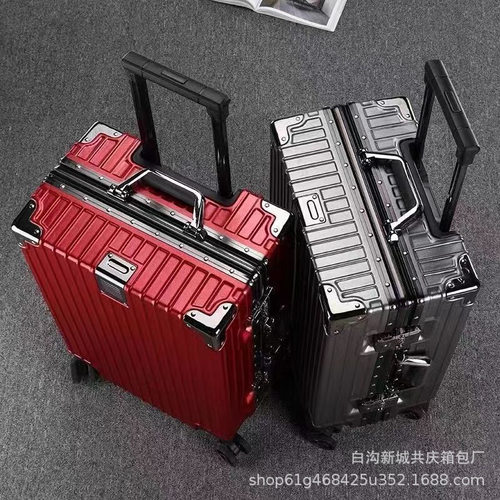 Large capacity aluminum frame suitcase, student swivel wheel