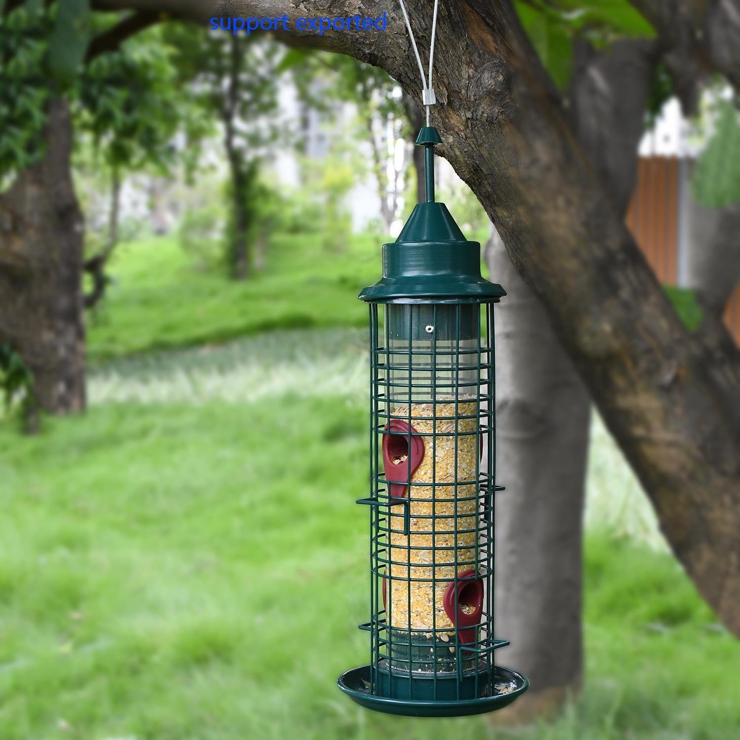 garden outdoor hanging squirrel proof green metal iron autom