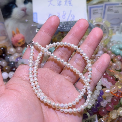卡4.5淡水珍珠项链