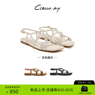 仙气水钻饰交叉带凉鞋 女士CIRCUS EDELMAN山姆爱德曼2026新款 SAM