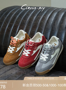 SAM EDELMAN山姆爱德曼春休闲双鞋带红色阿甘赛车女鞋CIRCUS ESME