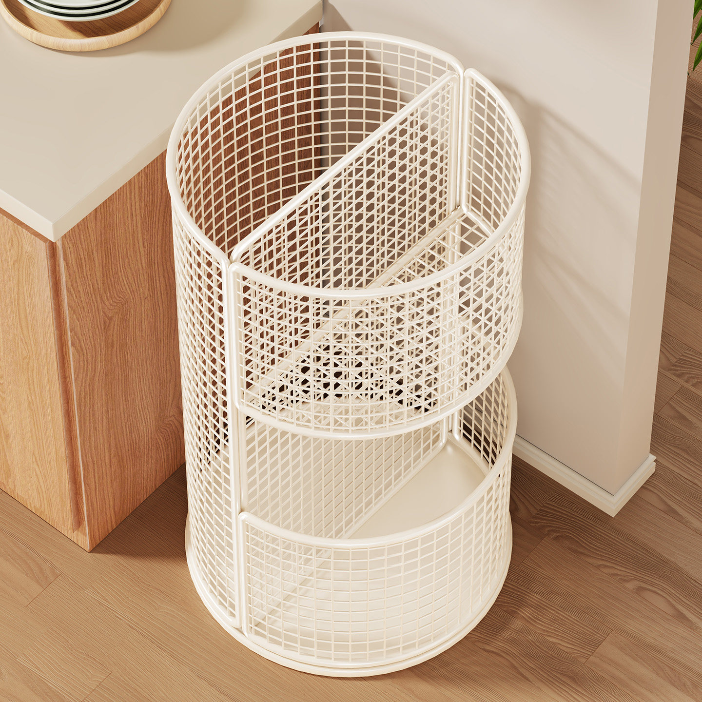 厨房大葱收纳神器大容量多功能食材蔬菜铁棍山药置物架葱姜蒜架子,收纳整理,食物收纳盒,淘宝优惠券,粉丝福利购,淘宝优惠卷