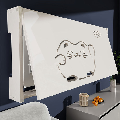 招财猫电表箱装饰画遮挡盒
