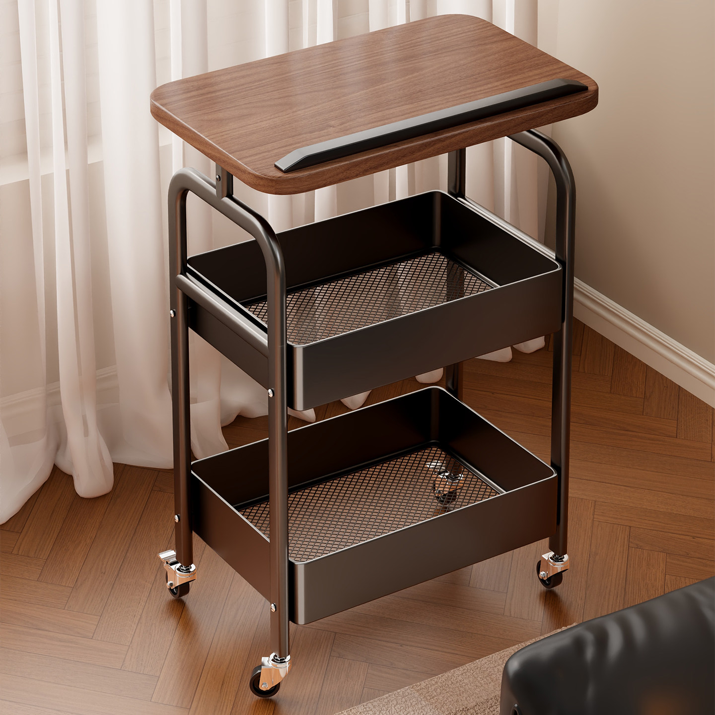 可移动小推车客厅零食置物架带轮小桌子沙发边几床头收纳桌床边桌,住宅家具,移动边几/推车,淘宝优惠券,粉丝福利购,淘宝优惠卷