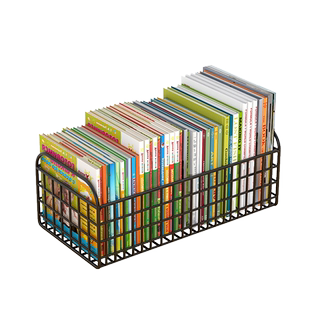 书本收纳箱桌面书架儿童绘本收纳盒玩具书箱学生书桌装书籍收纳筐