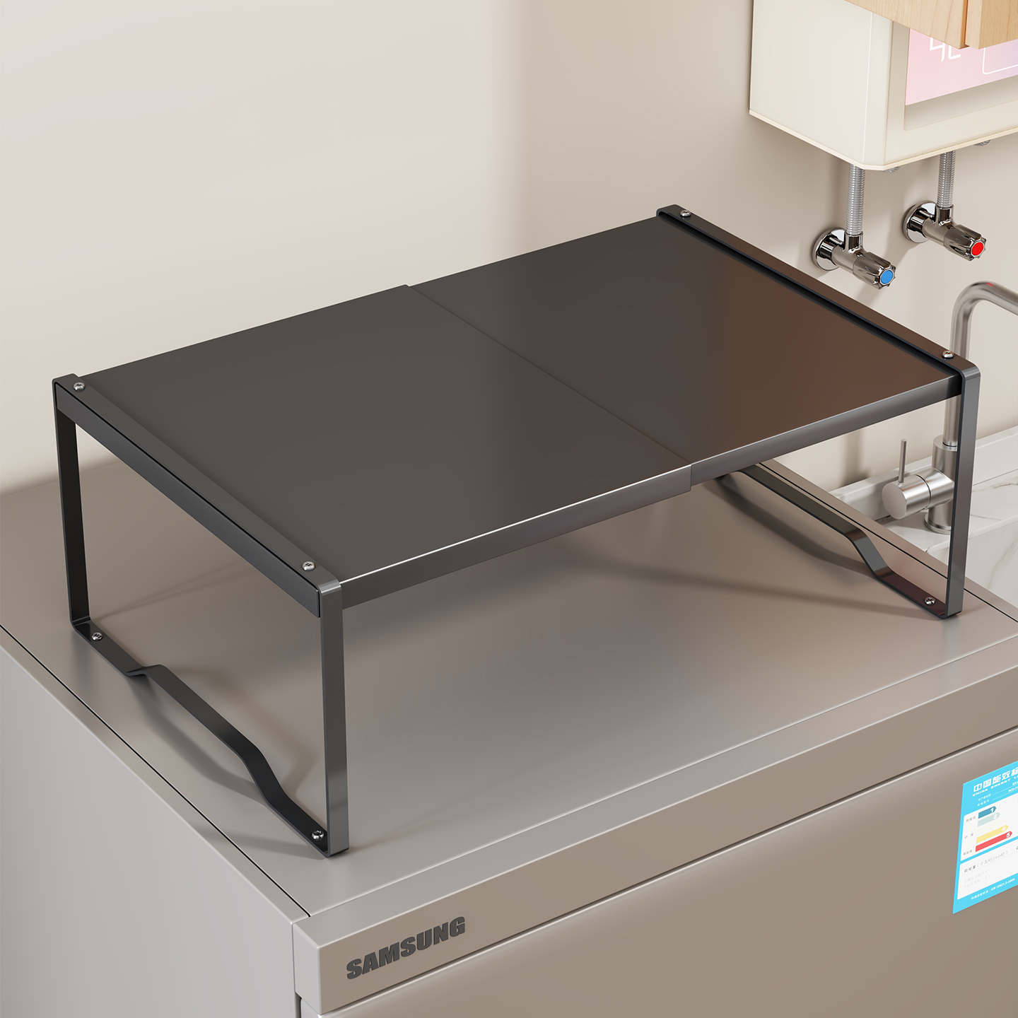 冰箱上置物架可伸缩调料收纳架