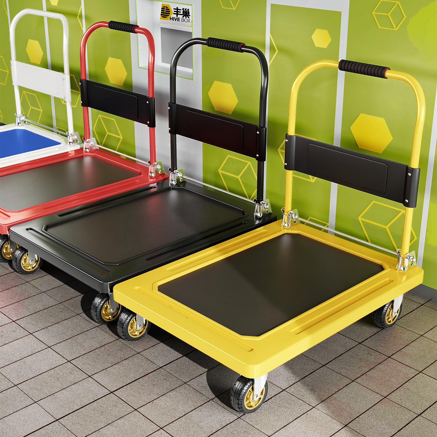 小推车可折叠取快递手推车