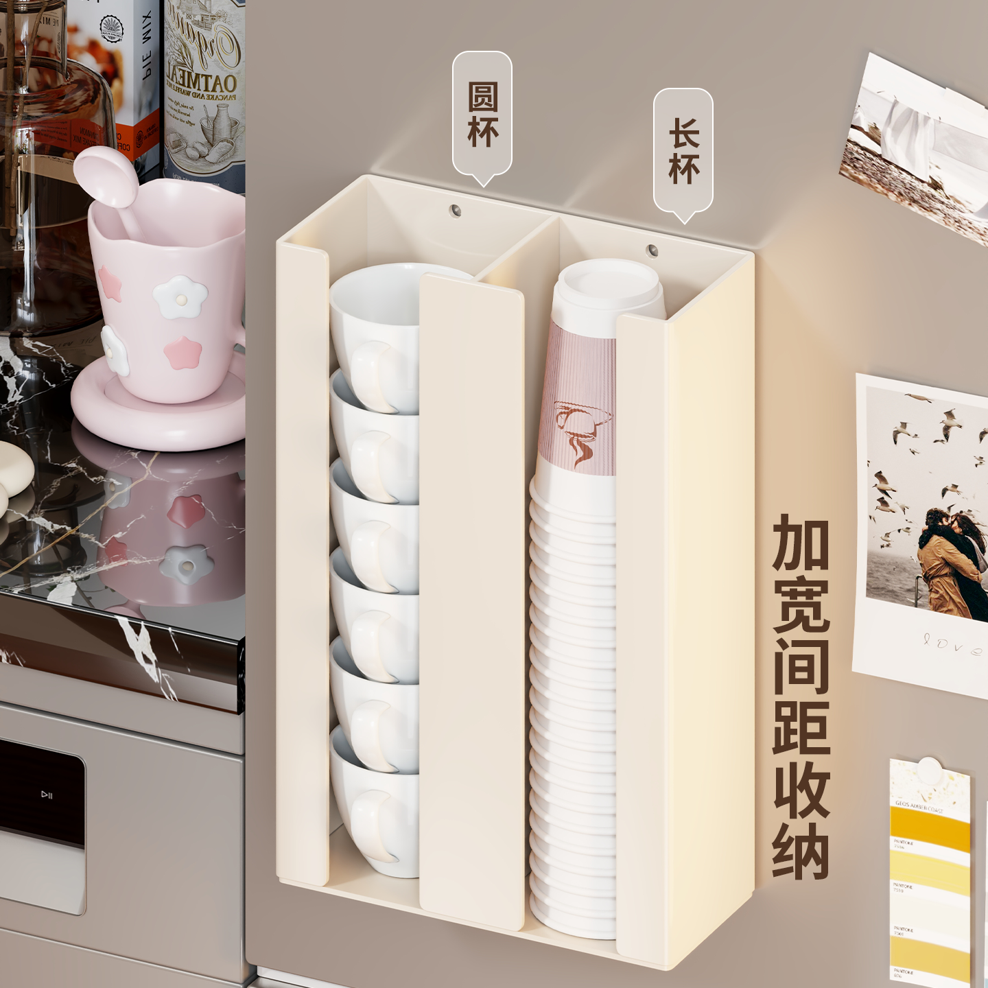 一次性杯子取杯器壁挂式