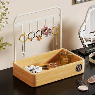 实木发箍收纳神器桌面架子梳妆台发饰头绳发圈抓夹多功能发夹挂钩