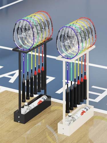 大容量羽毛球拍放置架网球拍收纳展示学校教室运动健身器材收纳筐