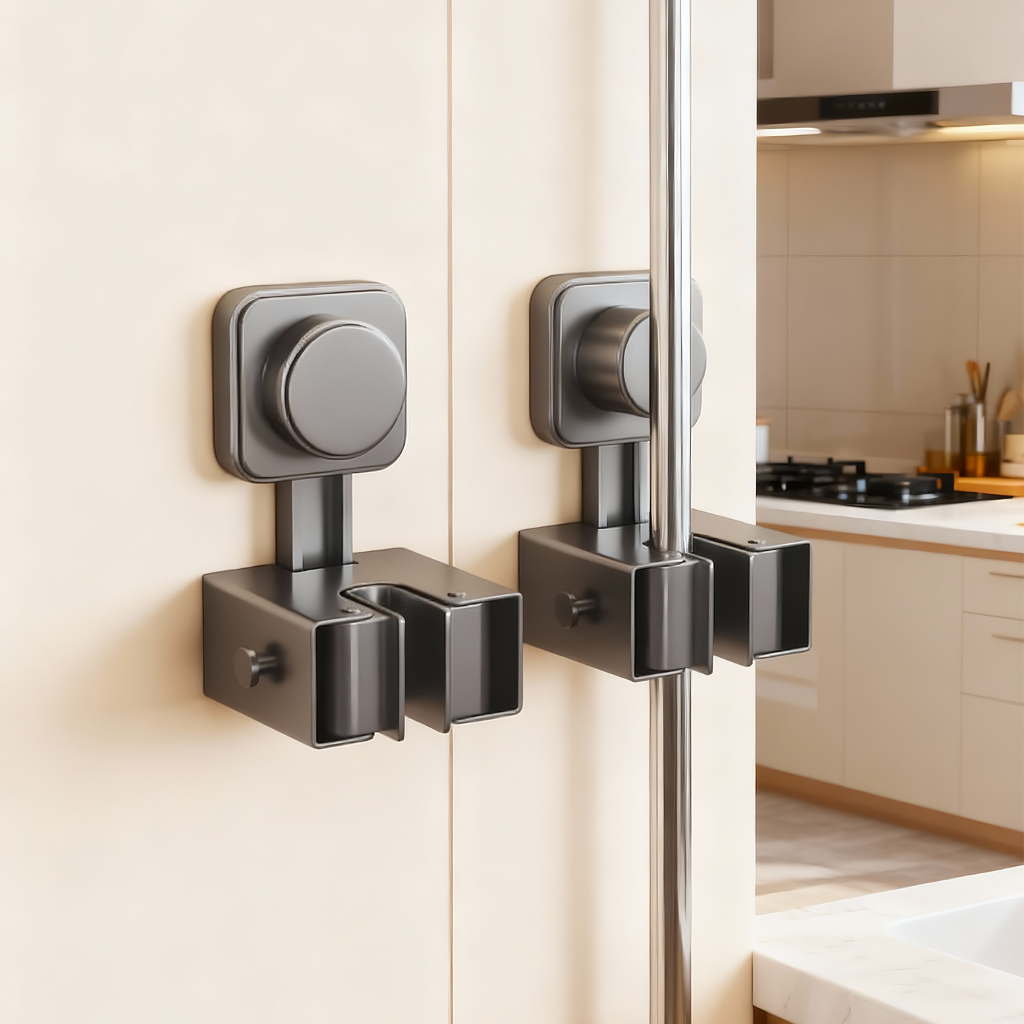 拖布收纳多功能浴室卫生间粘钩