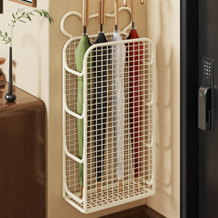 雨伞收纳架家用门口雨伞收纳神器沥水架壁挂式入户门放伞桶置物架