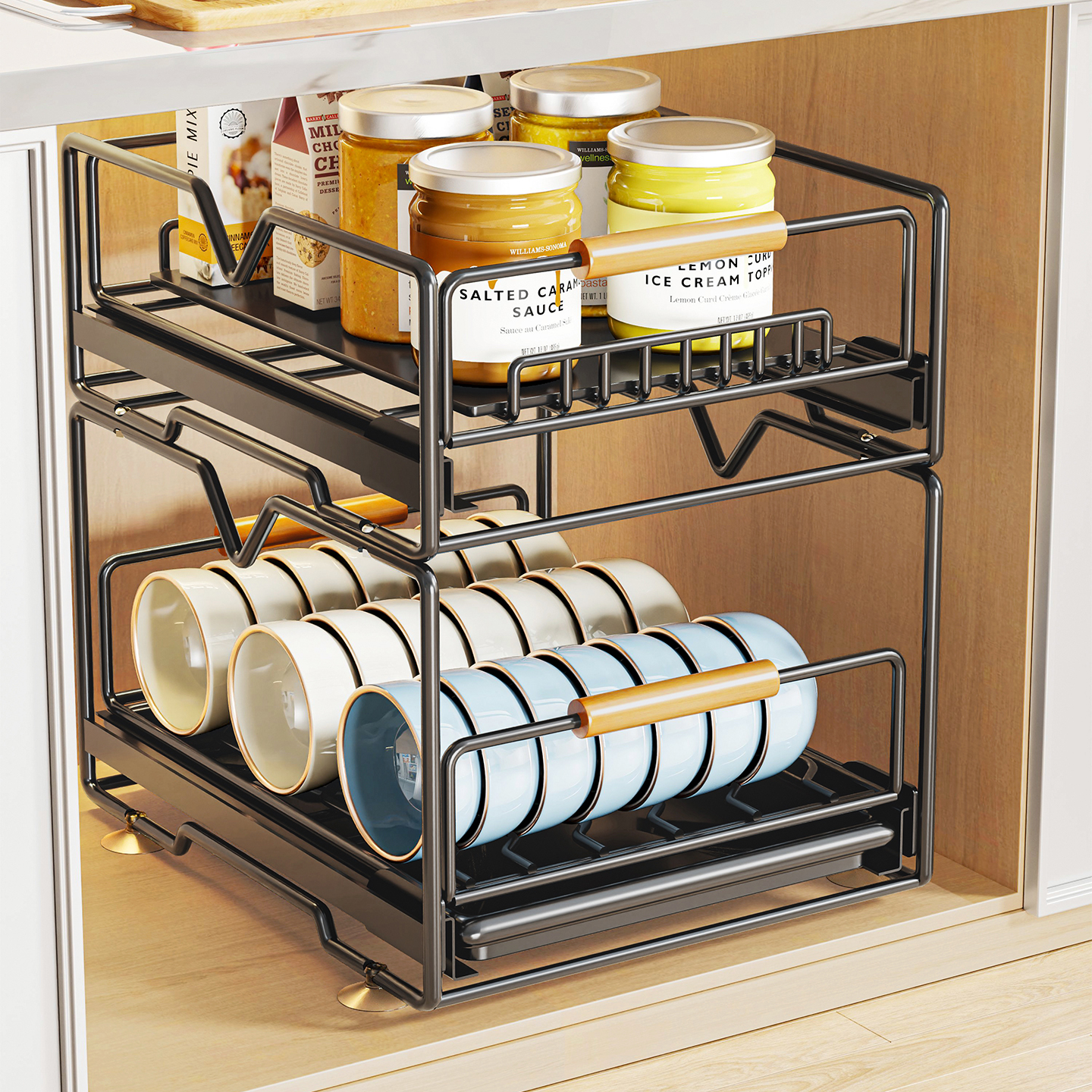 厨房柜内置物架多功能碗