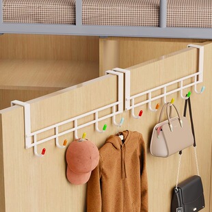 门后衣帽架宿舍柜门免打孔挂衣架卧室门背后置物衣帽架卫生间挂架