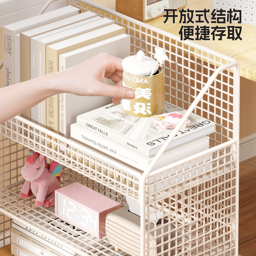 桌下置物架带轮移动小推车