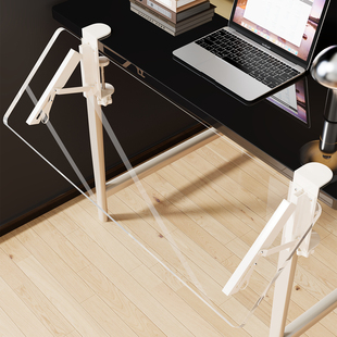 可折叠桌面延长板亚克力加宽加长桌子延伸面板电脑桌扩展键盘托架