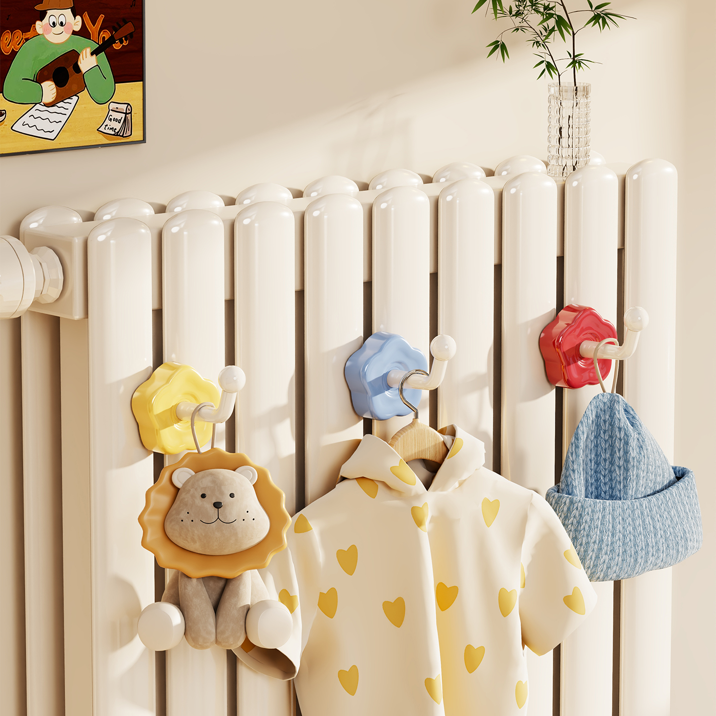 多巴胺暖气片挂钩家用晾衣神器