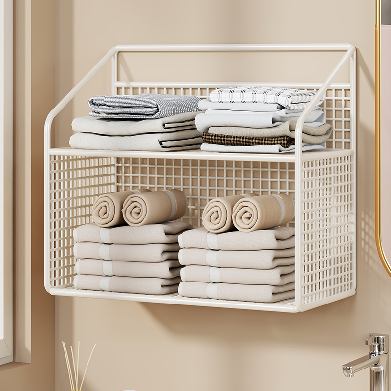 卫生间衣服收纳神器浴室墙上置物
