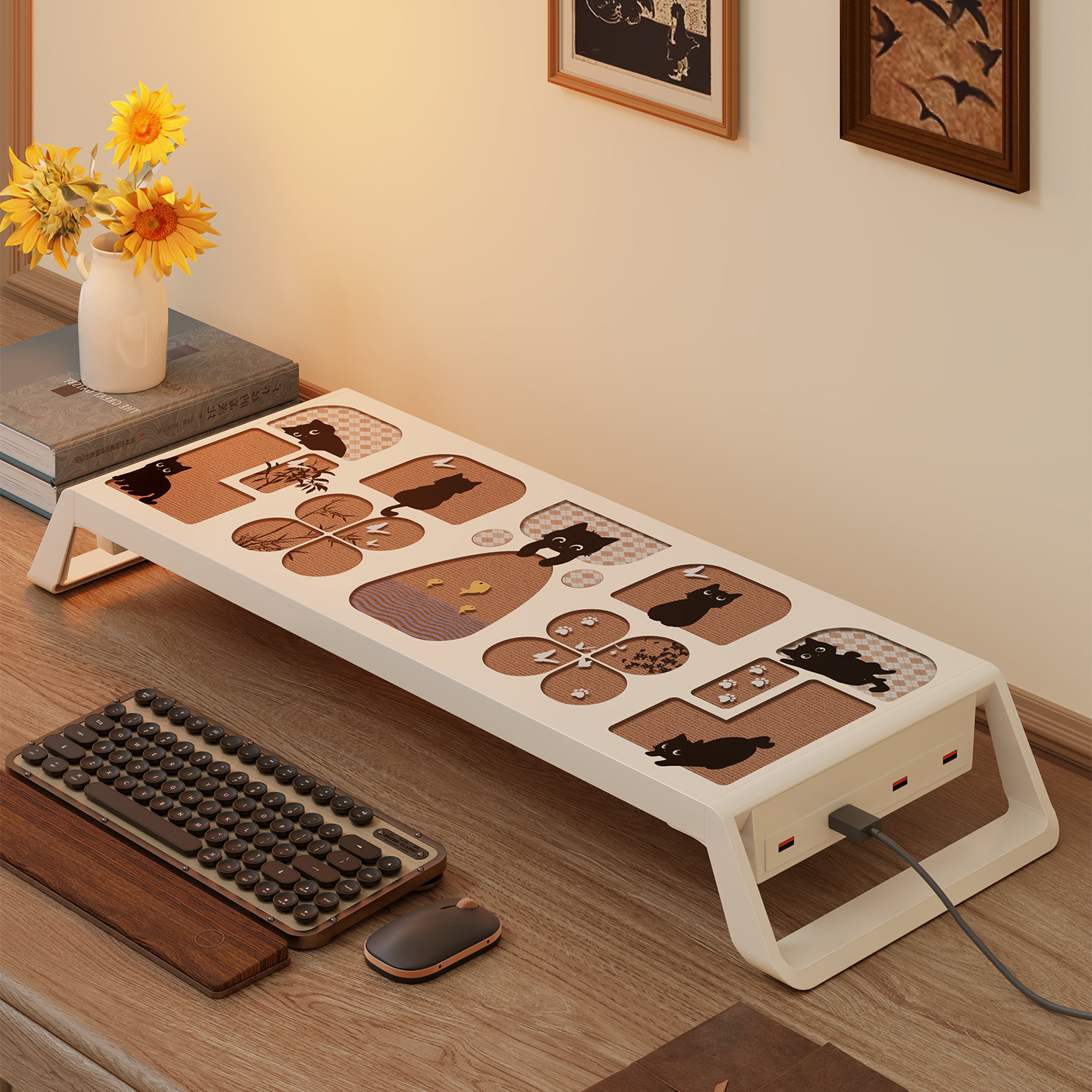 电脑增高架电竞房桌面置物架