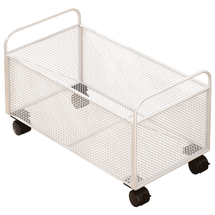 书立架工位放包收纳篮书包置物架书房落地带轮小推车桌下书本收纳箱学生可移动书桌下收纳神器卧室书本整理筐