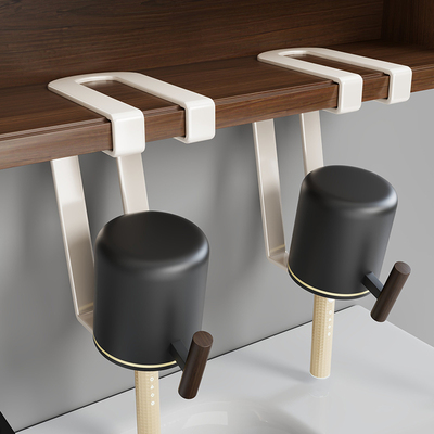 倒挂收纳免打孔牙刷架壁挂式