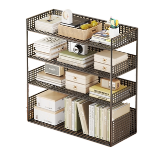 桌面置物架餐桌上多层零食收纳客厅台面水杯架子化妆品办公桌书架