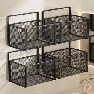 卫生间置物架洗漱台墙上免打孔收纳架子浴室厕所壁挂式多功能挂篮