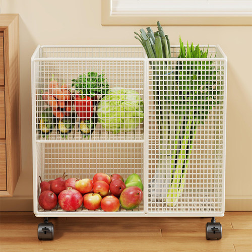 厨房果蔬置物架多层落地蔬菜水果架小推车家用零食可移动收纳架子