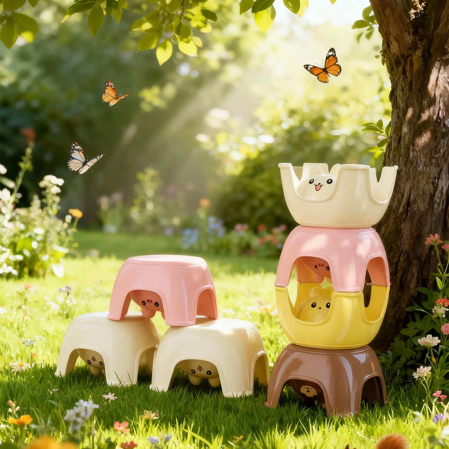 宝宝客厅换鞋凳矮凳玩具可爱板凳创意耐用儿童凳子多功能家用室内