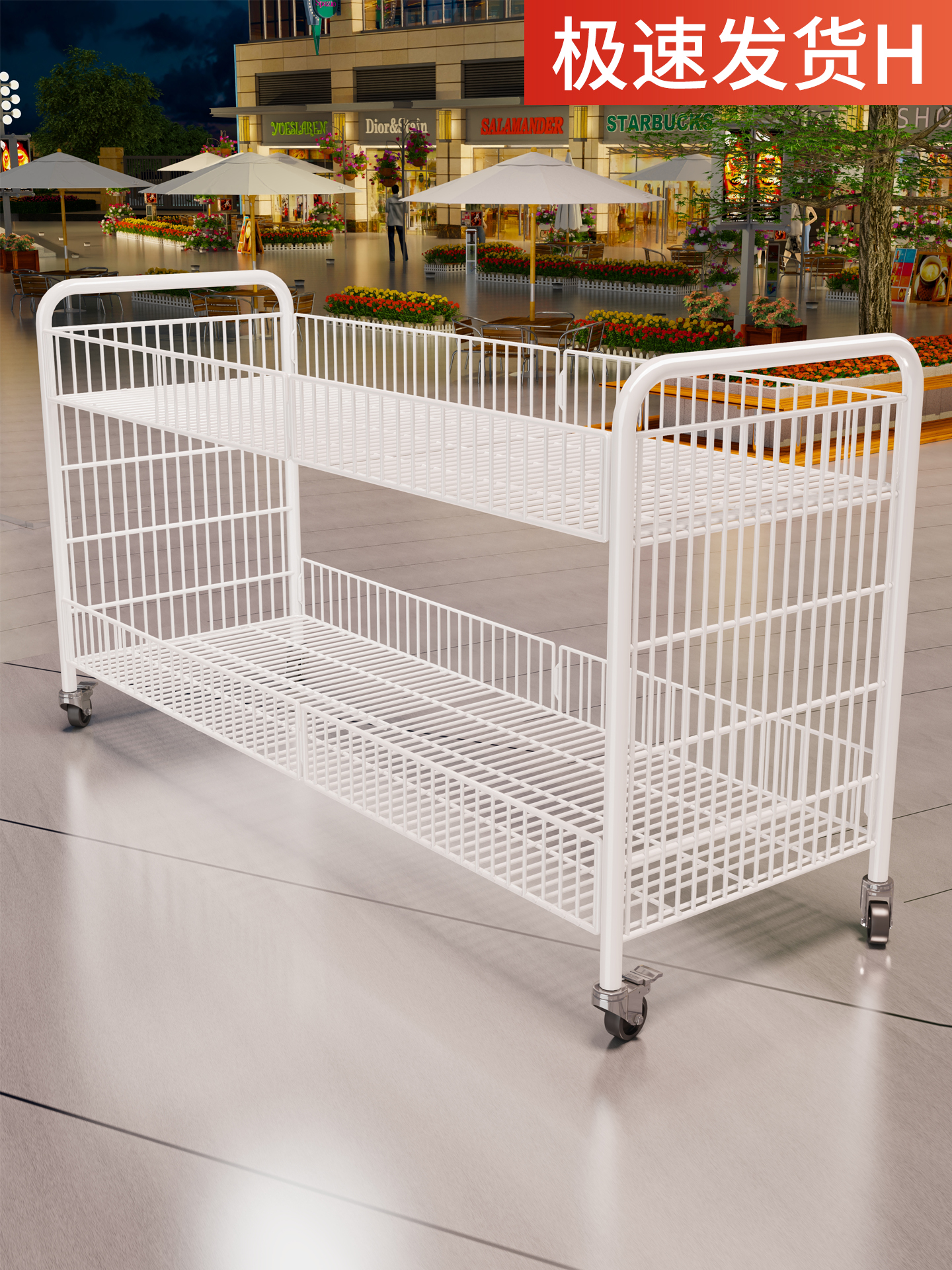 摆摊小推车夜市冰粉饮料小吃专用促销车可折叠便携移动花车展示架