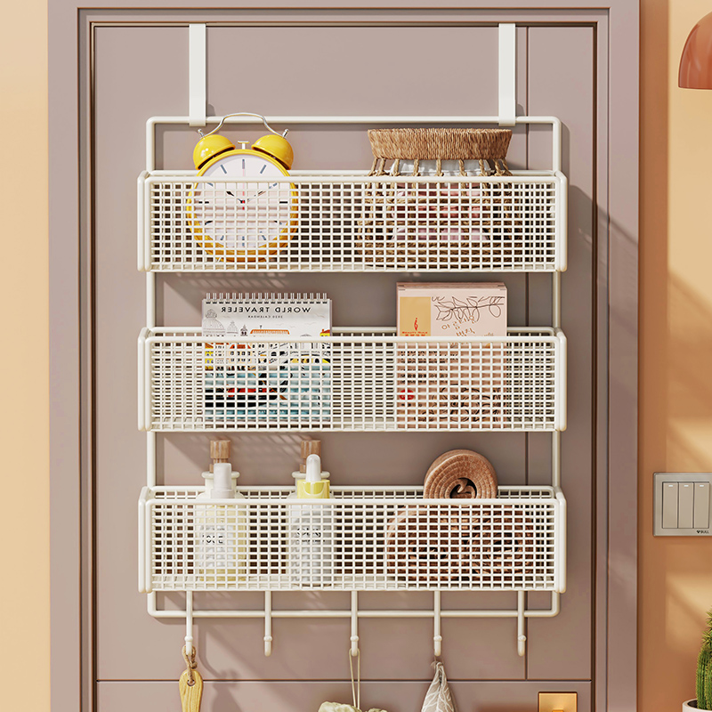 门后挂钩玄关衣帽神器壁挂墙上收纳置物架免打孔卧室门口侧挂衣架